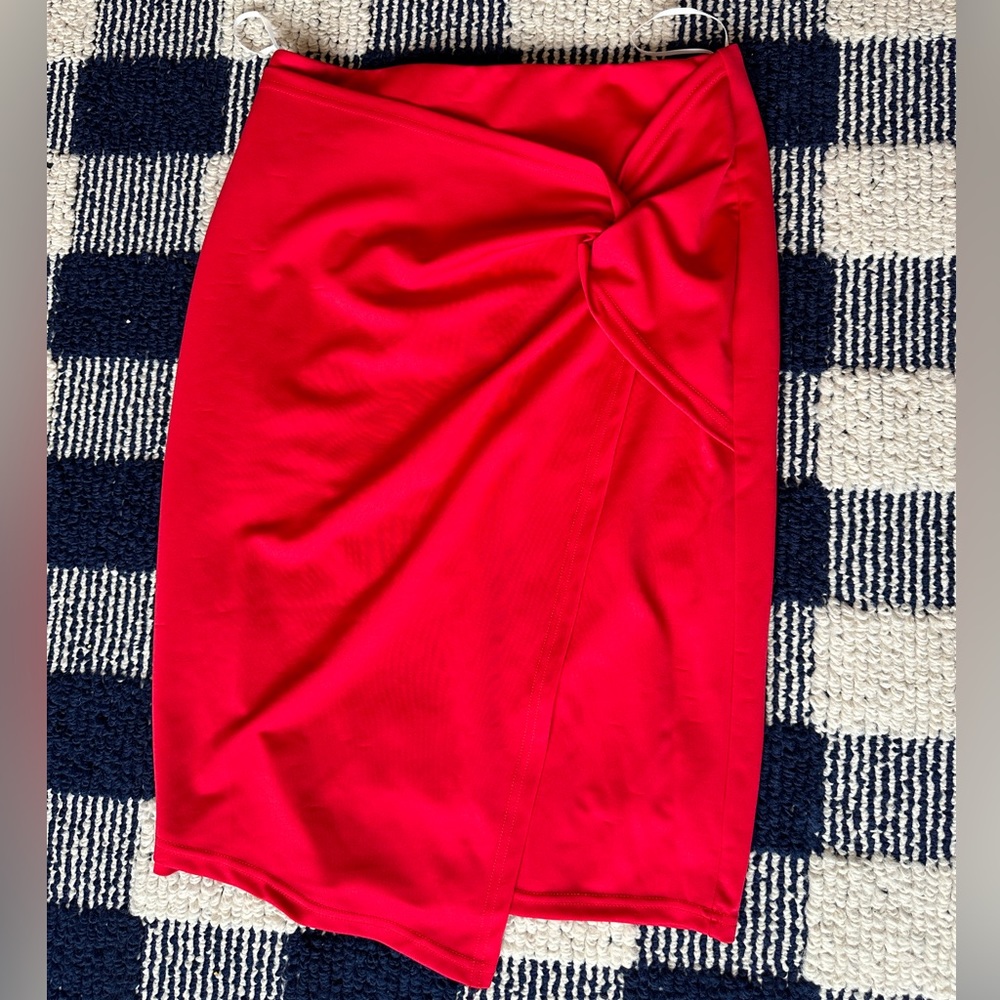 Kate Kasin Red pencil Skirt size Medium
